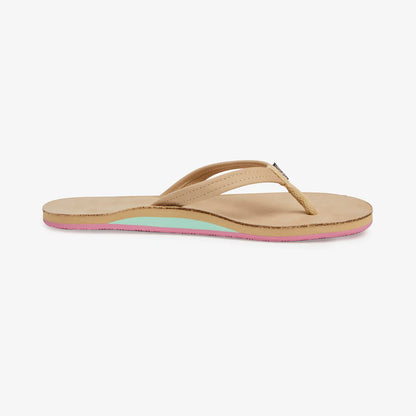 HARI MARI WOMEN'S FIELDS FLIP FLOPS - SAND/PINK