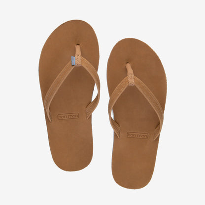 HARI MARI - WOMEN'S FIELDS FLIP FLOPS - TAN/DUSTY BLUE
