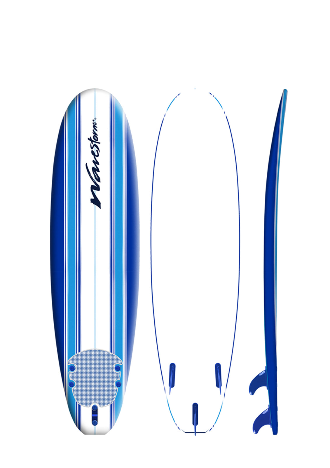 wavestorm 7ft classic blue & white pinline