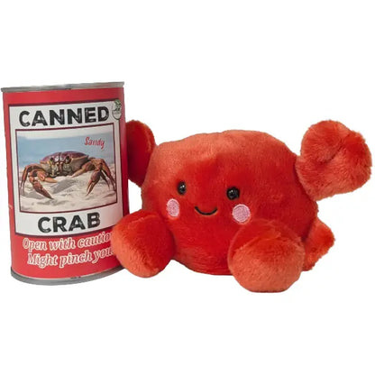 Canned Gifts - Sandy the Canned Crab Eco-Friendly Plush W/Jokes