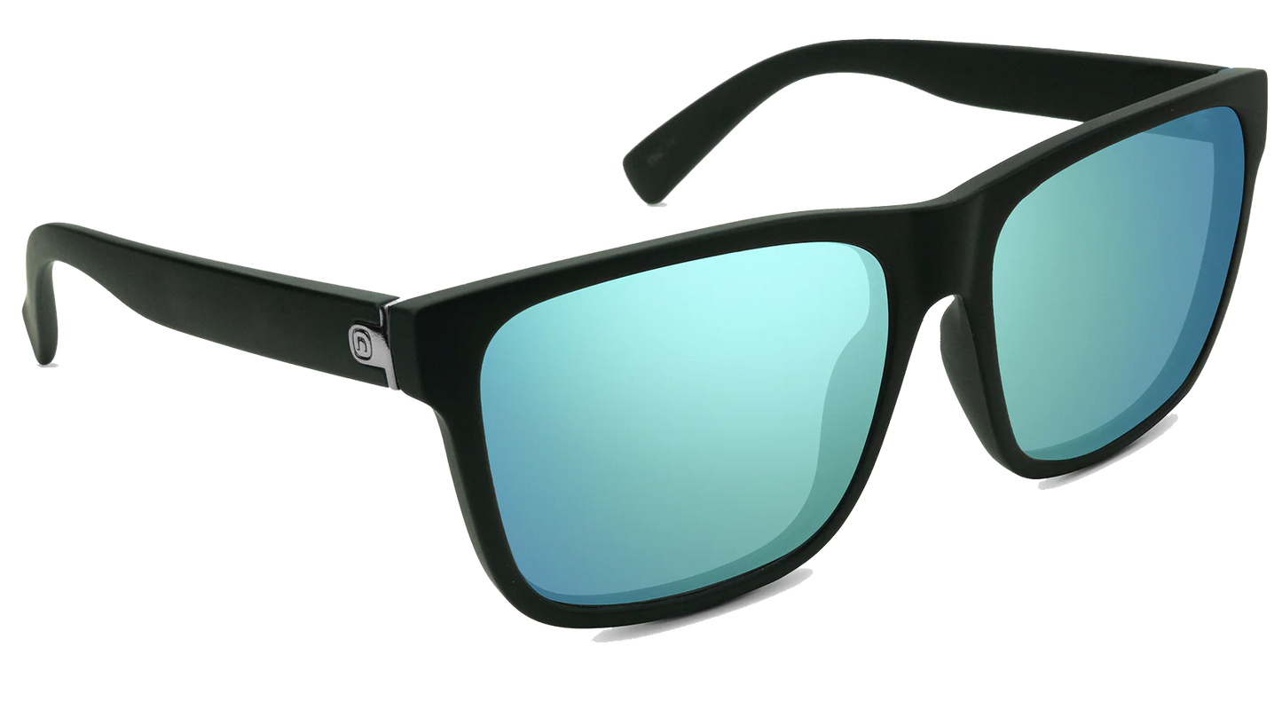 Nectar Asbury Park Matte Black Frame - Blue Lens Sunglasses