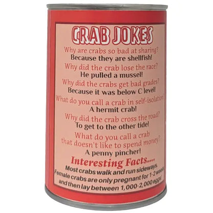 Canned Gifts - Sandy the Canned Crab Eco-Friendly Plush W/Jokes