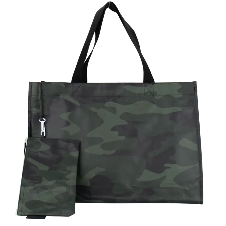 Camo XL All Day Bag with Matching Removable Pouch
