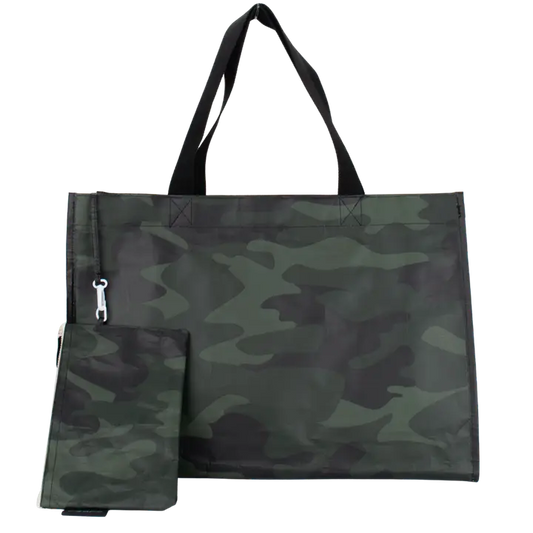 Camo XL All Day Bag with Matching Removable Pouch
