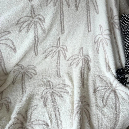 Multi Palm Tree Luxe Home Blanket