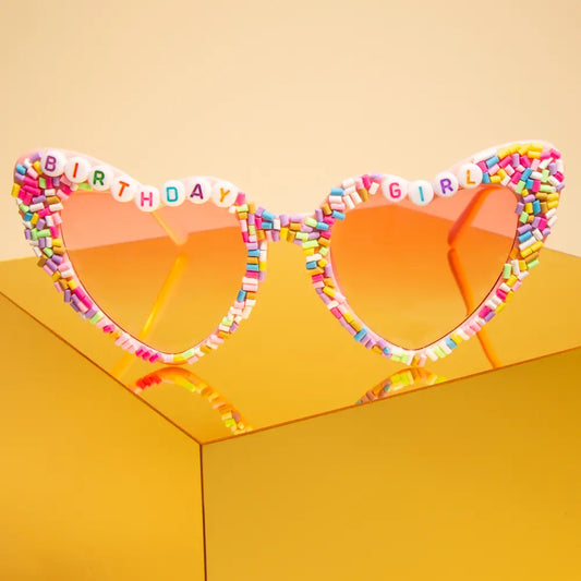 "Birthday Girl" Sprinkle Beaded Sunglasses