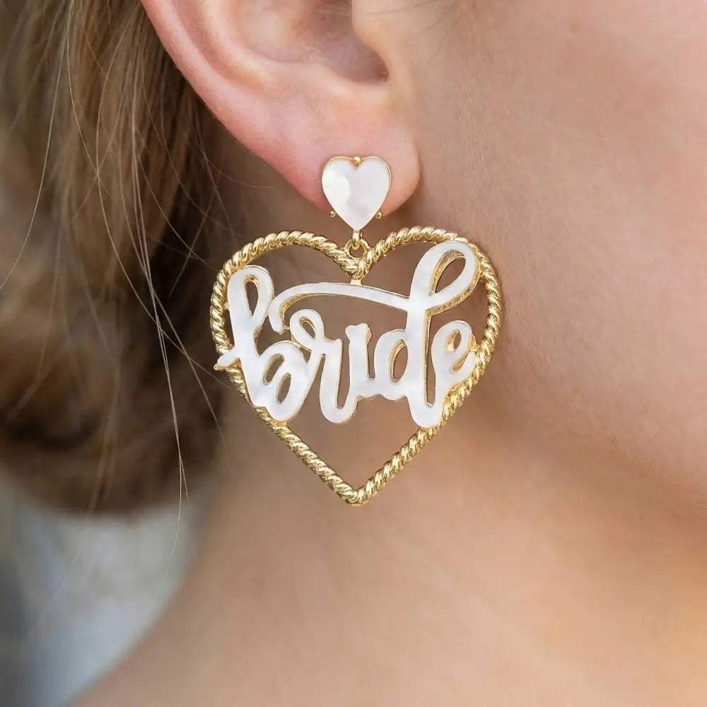 Heart Bride Drop Earrings - A.S.