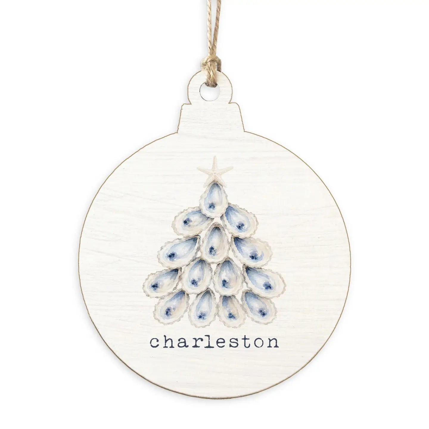 Isle of Palms Coastal Oyster Holiday Tree Ornament