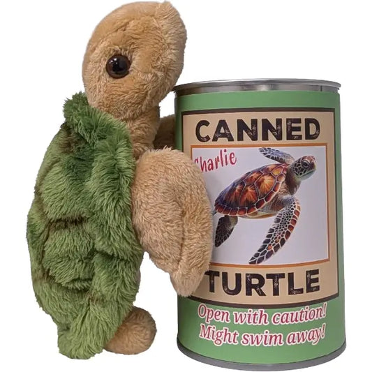 Canned Gifts - Charlie The Sea Turtle Stuffed Animal Plush W/Jokes