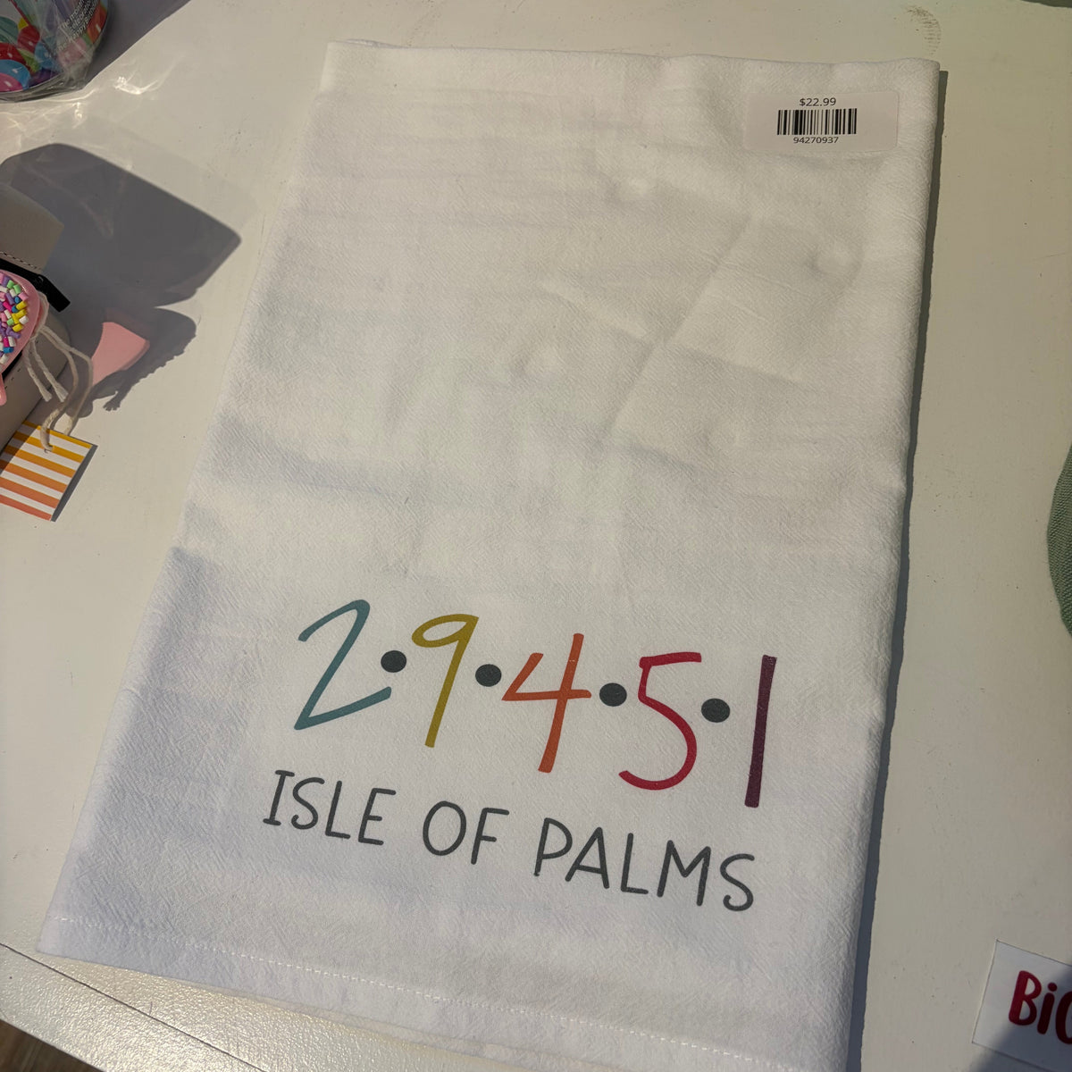 Zip Code Dots - 30x30 Towel Isle of Palms 29451