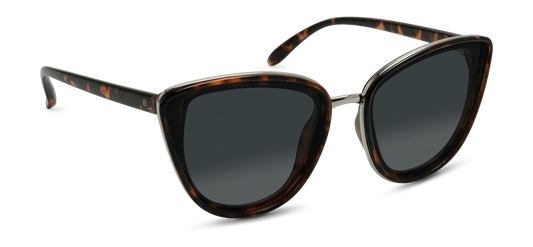 Nectar Naples Glossy Brown Tortoise  Frame, Gradient Black Lens Sunglasses