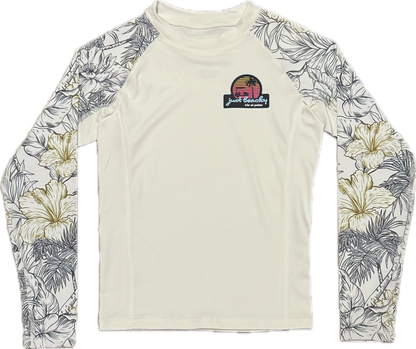 Girls Rash Guard White